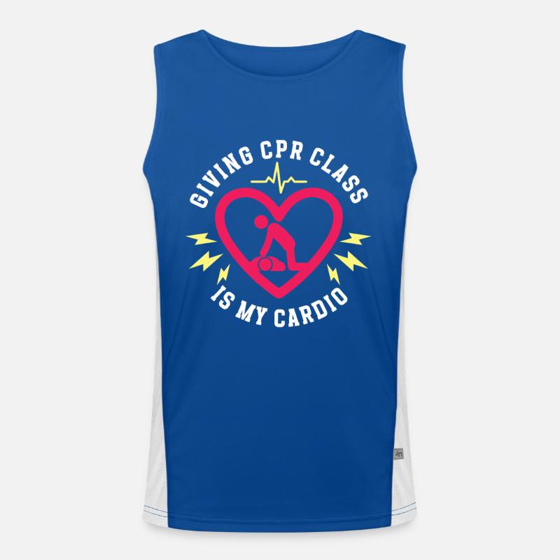 HLW Ausbilder Wiederbelebung Notarzt Funktionelles Kontrast-Tank Top für Männer 