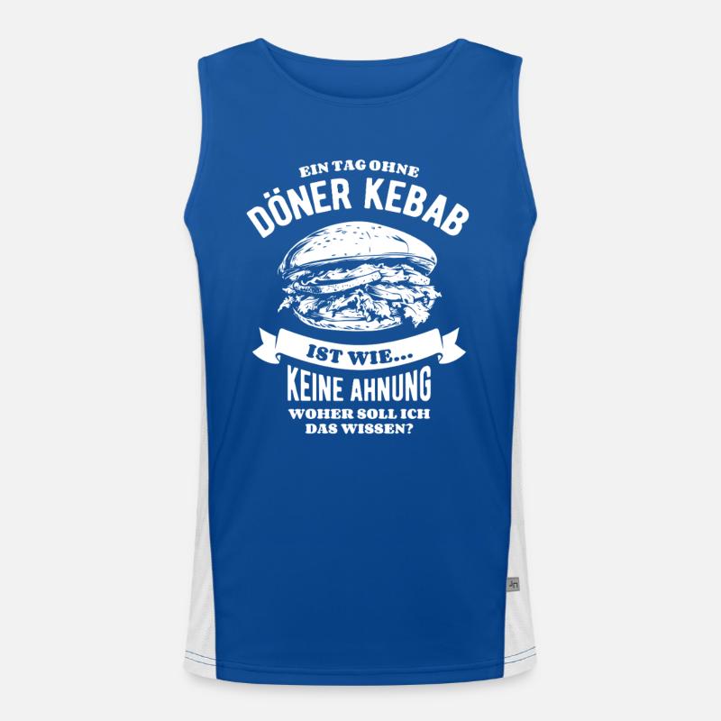Ein Tag ohne Döner Kebab - unvorstellbar - Spruch Funktionelles Kontrast-Tank Top für Männer 