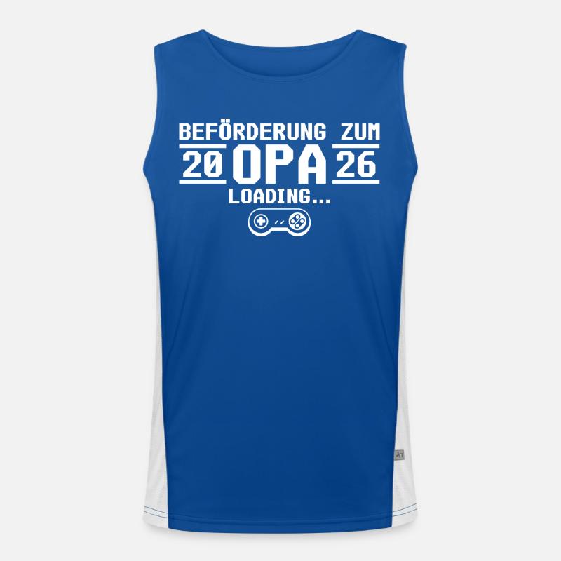 Werdender Opa 2026 loading - Großvater Funktionelles Kontrast-Tank Top für Männer 