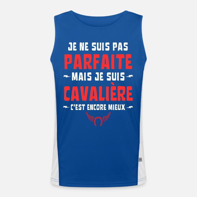 ICH BIN NICHT PERFEKT, ABER LEICHTSINNIG Funktionelles Kontrast-Tank Top für Männer 