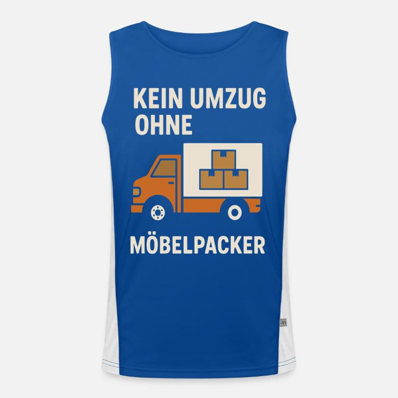 Kein Umzug Ohne Möbelpacker Funktionelles Kontrast-Tank Top für Männer 