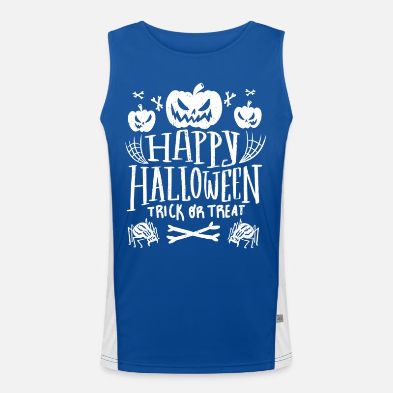 Spukkürbisse Süßes oder Saures Funktionelles Kontrast-Tank Top für Männer 