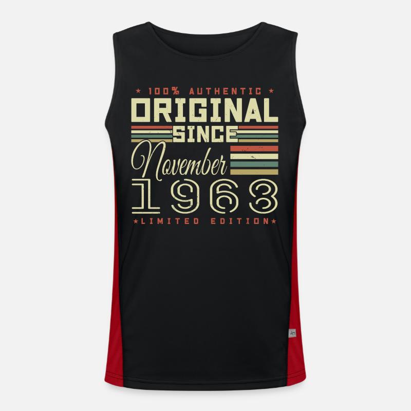 November 1968 Birthday Gift Men's Functional Contrast Tank Top 