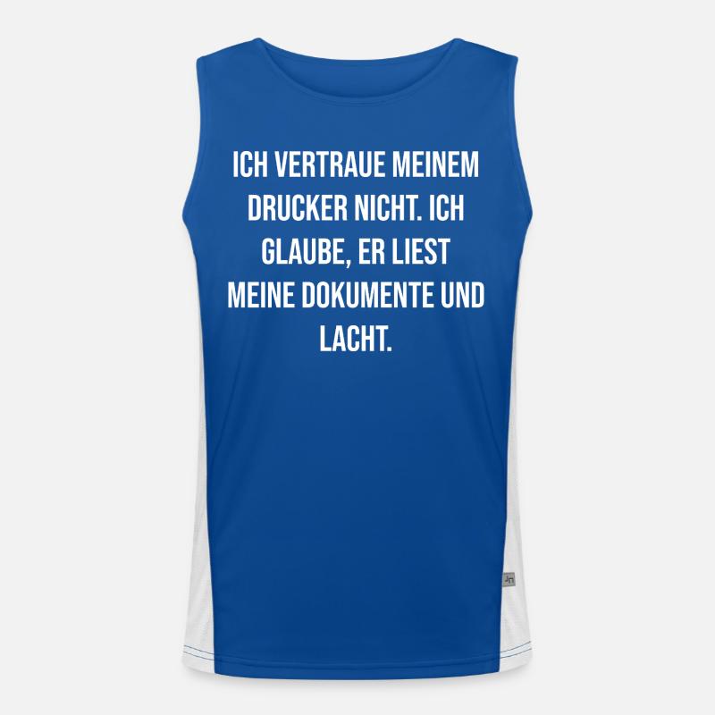 Blague de l’imprimeur – blague sur les documents Débardeur respirant contrasté Homme 