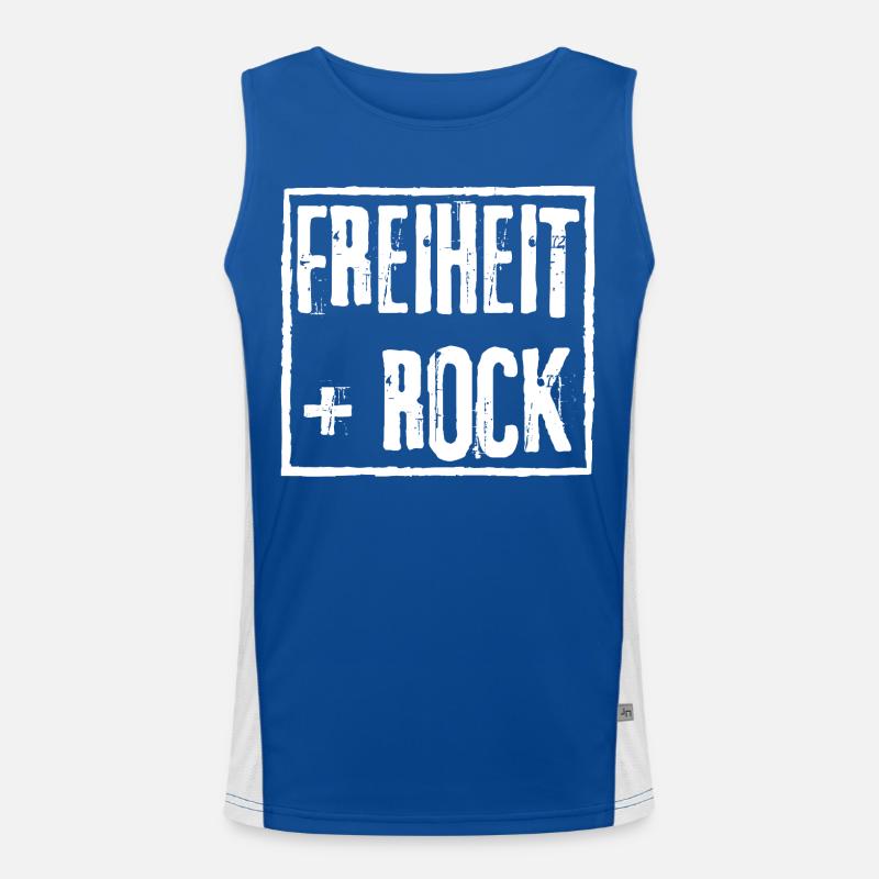 FREEDOM and ROCK GRUNGE ROCK GRAFFITI DESIGN Men's Functional Contrast Tank Top 