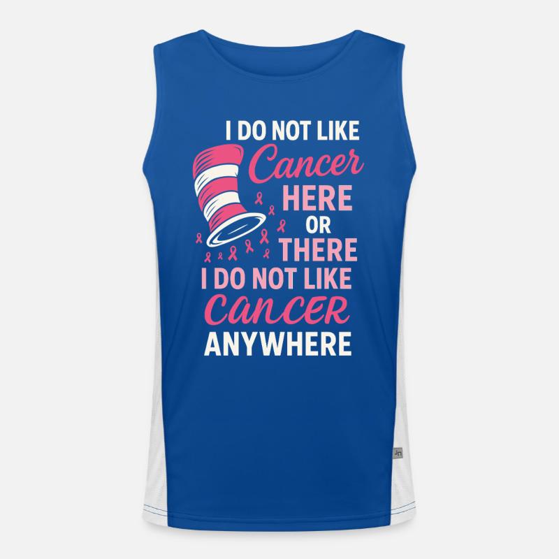 Ich Mag Krebs Nicht Hier Oder Dort Funktionelles Kontrast-Tank Top für Männer 
