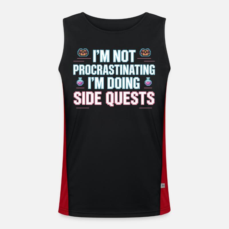 Im Not Procrastinating Im Doing Side Quests Men's Functional Contrast Tank Top 