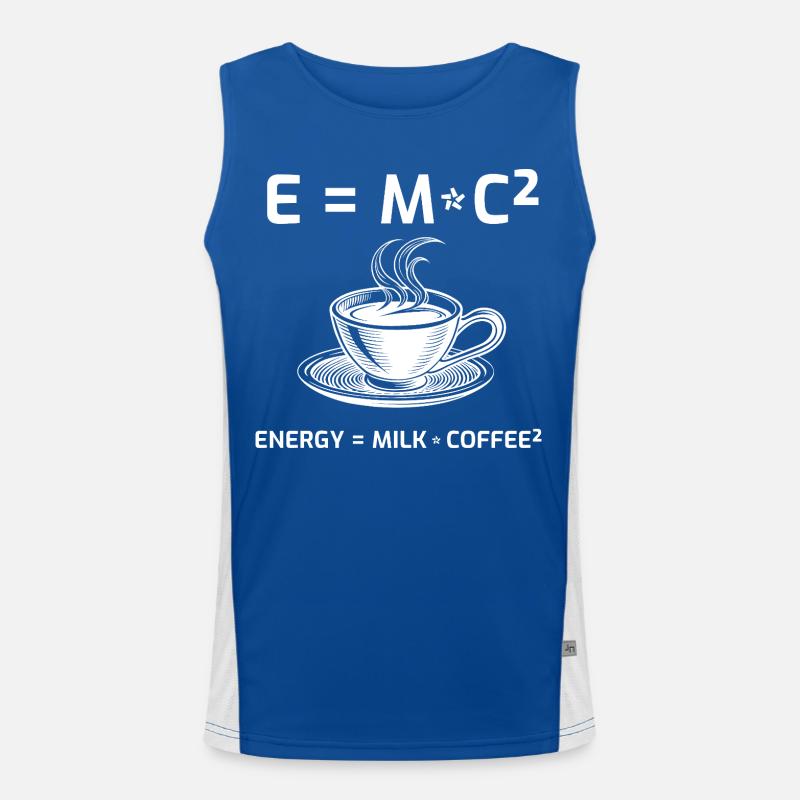 Kaffeetrinker Kaffeeformel E=MC2 Funktionelles Kontrast-Tank Top für Männer 