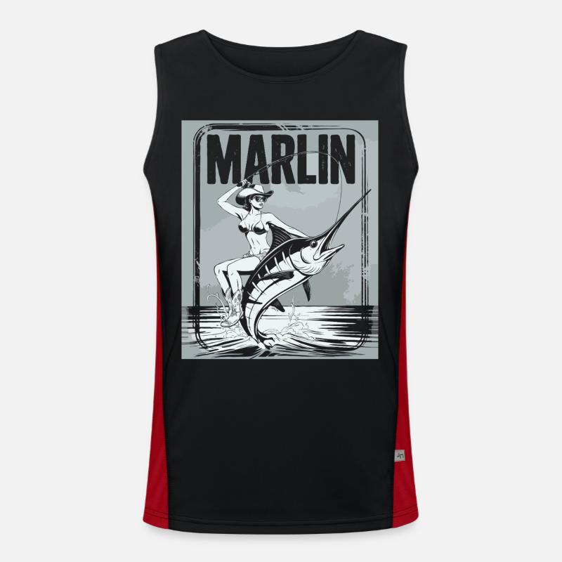 Marlin Pêcheuse Rétro Débardeur respirant contrasté Homme 