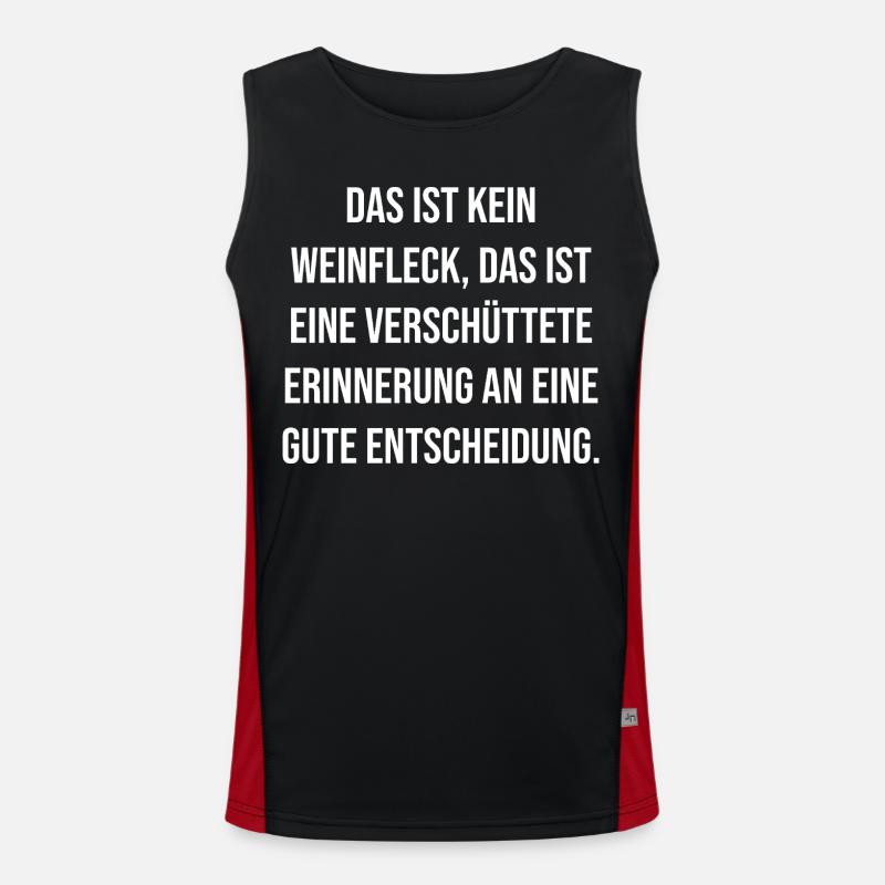 Buried memory: Good decision - Men's Functional Contrast Tank Top - black/red