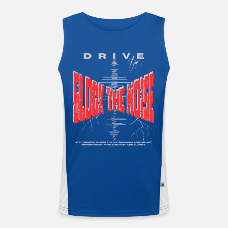 Bloquez le bruit - Focus & Drive Débardeur respirant contrasté Homme 