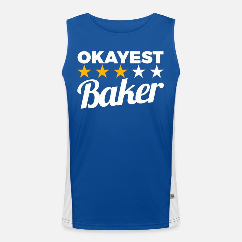 Okayest Baker Funktionelles Kontrast-Tank Top für Männer 