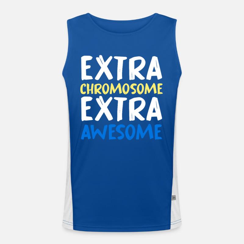 Extra Chromosome Extra Awesome Men's Functional Contrast Tank Top 