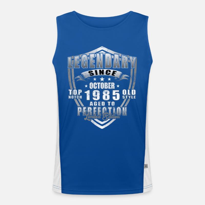 October 1985 Vinatge Retro Birthday Gift Men's Functional Contrast Tank Top 