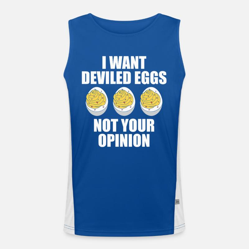 Gefüllte Eier Funktionelles Kontrast-Tank Top für Männer 