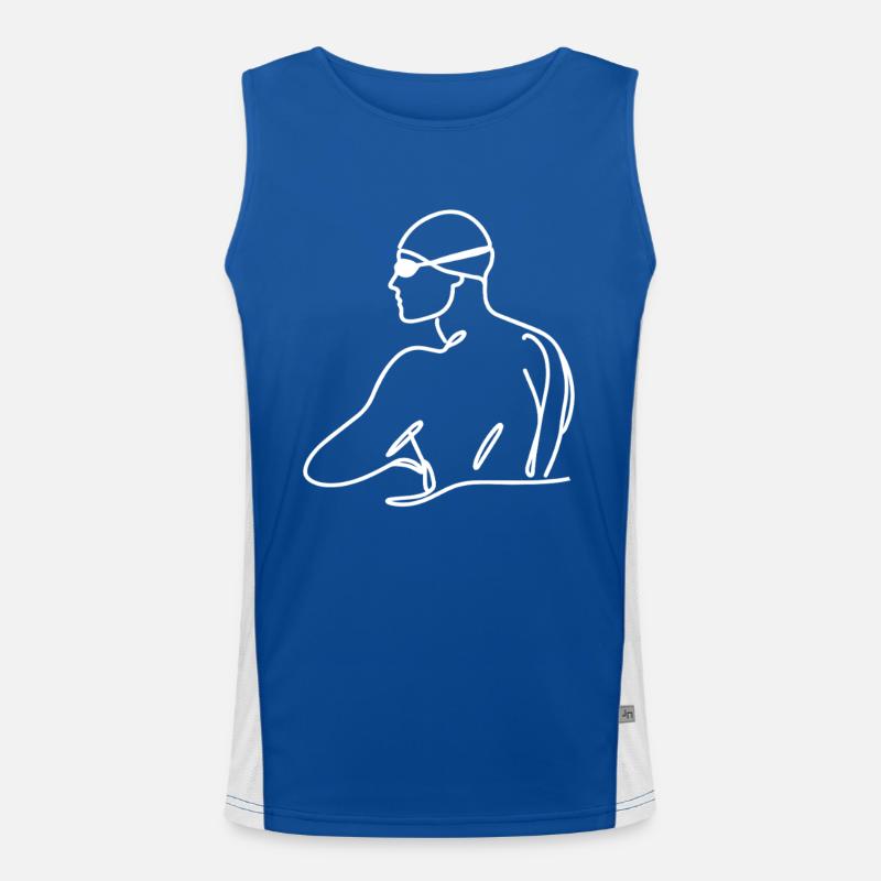 Float Sketch Men's Functional Contrast Tank Top 