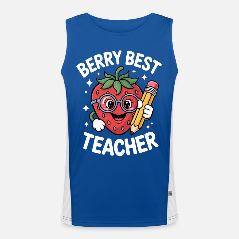 Berry Best Teacher Enseignant du primaire Débardeur respirant contrasté Homme 