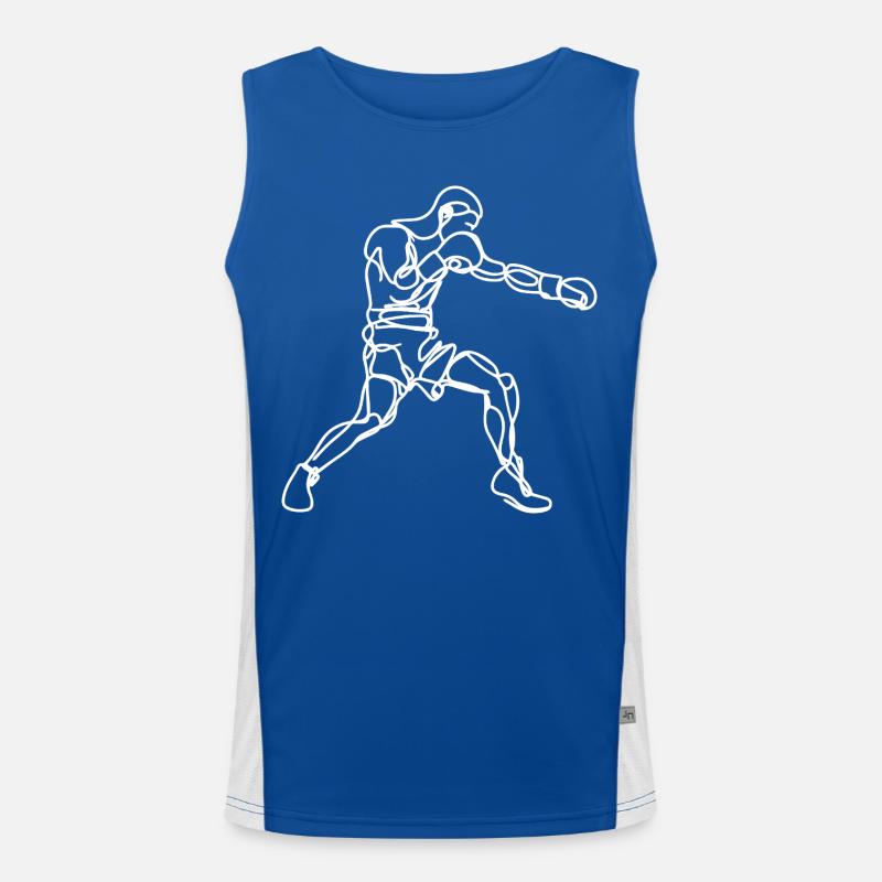 Boxer Zeichnung Funktionelles Kontrast-Tank Top für Männer 