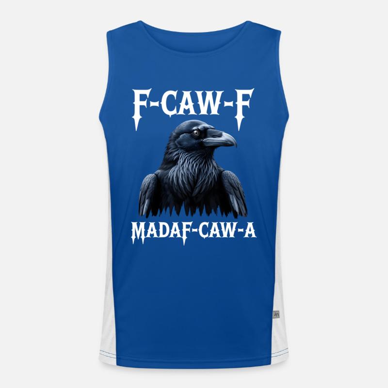 Ravens Gothic Graffiti Design Men's Functional Contrast Tank Top 