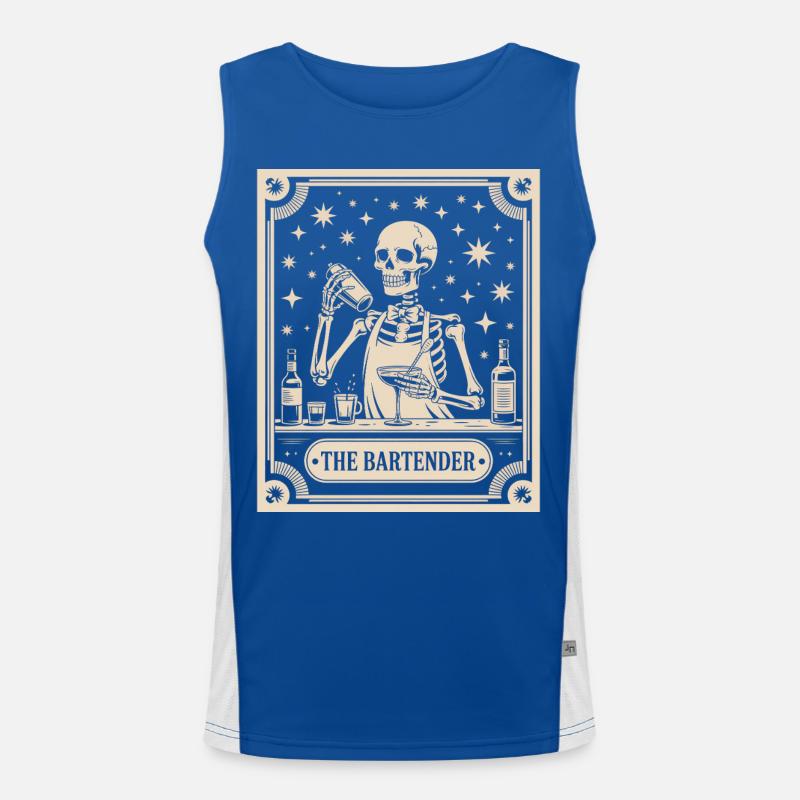 Barkeeper Barmann The Bartender Tarot Cocktail Funktionelles Kontrast-Tank Top für Männer 