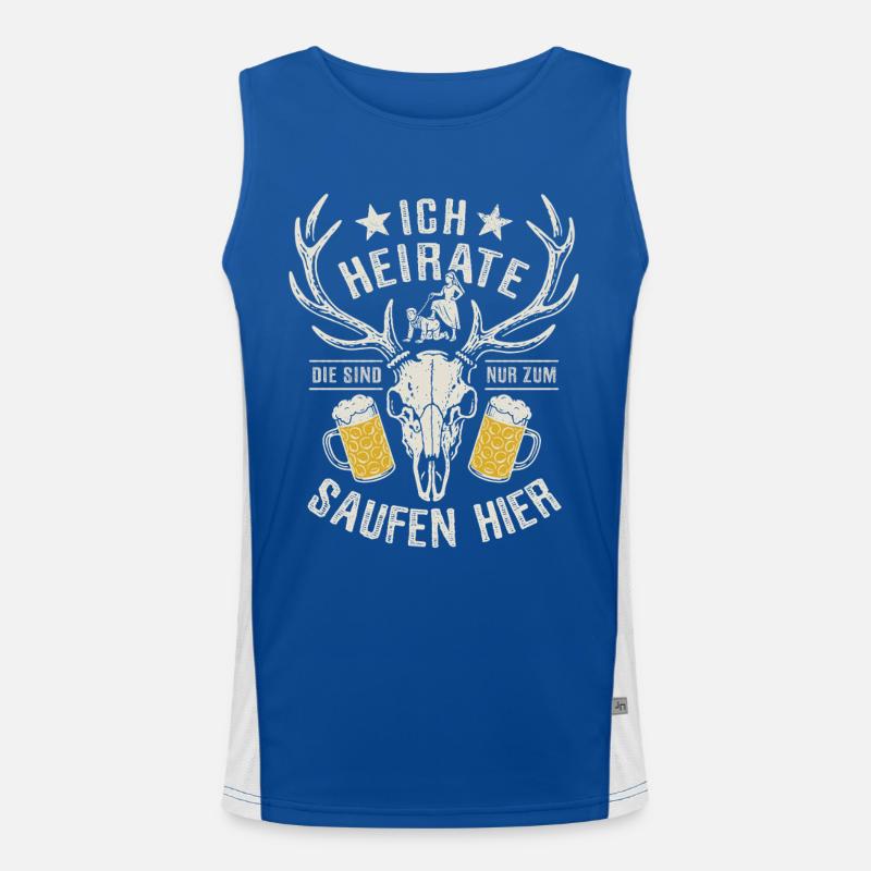 Ich heirate - JGA Team Bräutigam Funktionelles Kontrast-Tank Top für Männer 