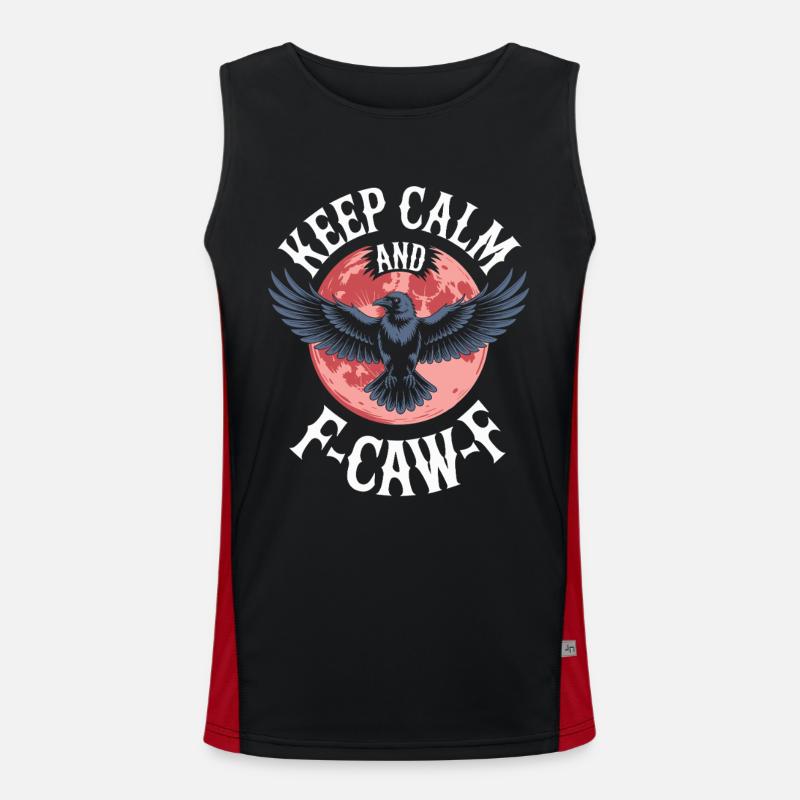 Keep Calm and Eagle Flight - Men's Functional Contrast Tank Top  - black/red