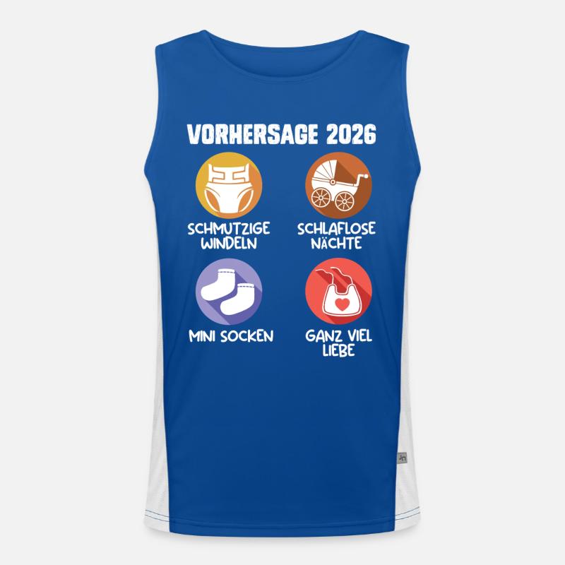 Bald Mama VORHERSAGE 2026 Lustiges Funktionelles Kontrast-Tank Top für Männer 