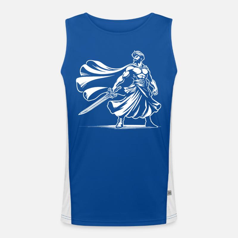 Sinbad Comic Design – Abenteuer auf See Funktionelles Kontrast-Tank Top für Männer 