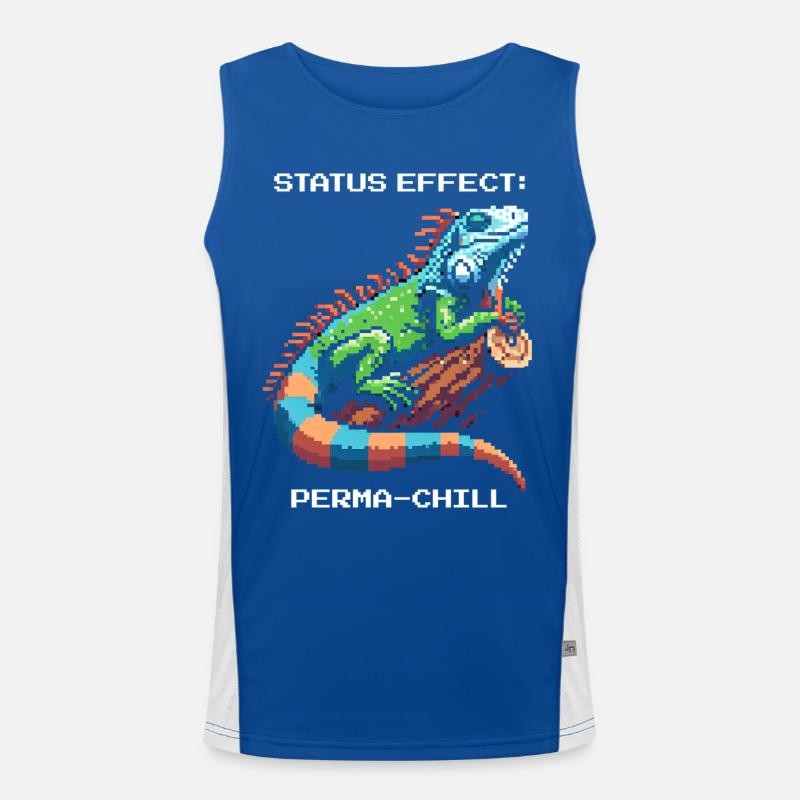Status-Effekt: Dauerchill | Leguan Terrarium Funktionelles Kontrast-Tank Top für Männer 