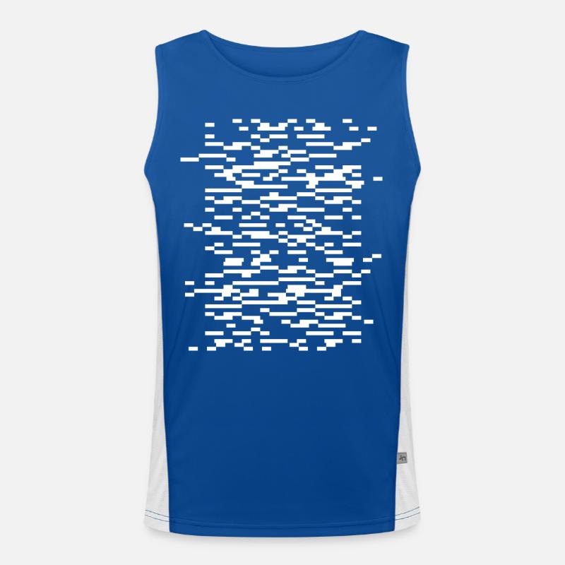 Glitch Waveframes Grille de nuit Débardeur respirant contrasté Homme 