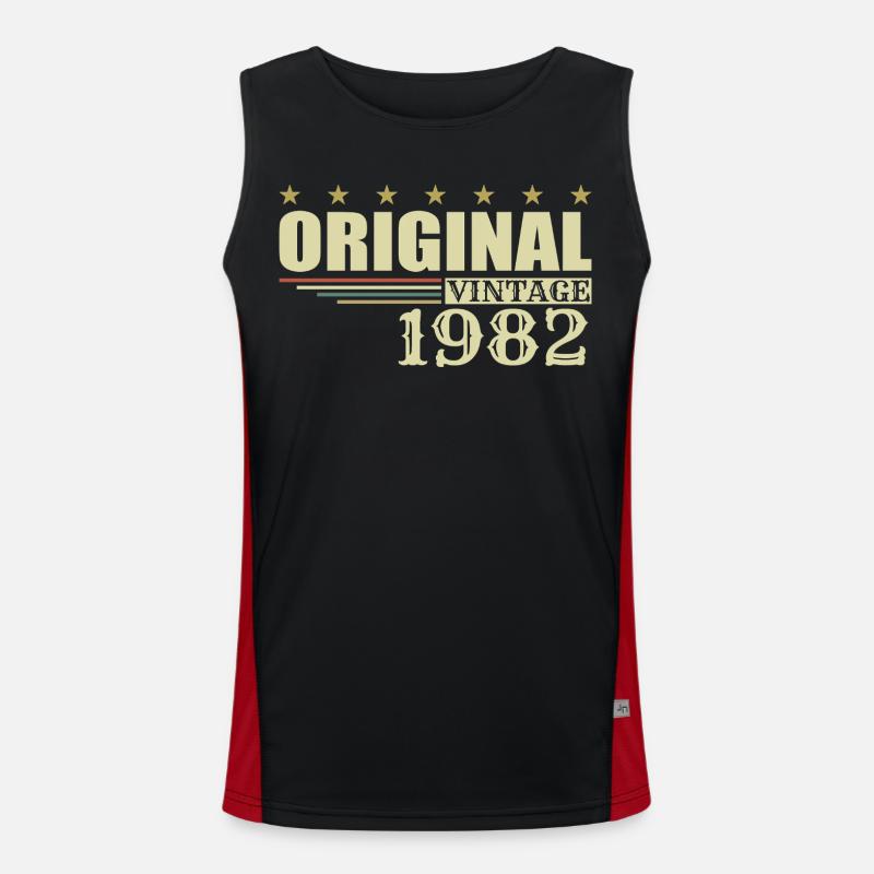 1982 Geburtstag 1982 Funktionelles Kontrast-Tank Top für Männer 