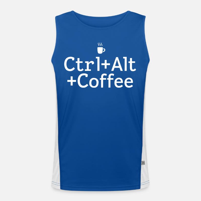 Kaffee-pause Ctrl-Alt-Café Débardeur respirant contrasté Homme 