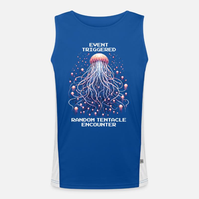 Event Triggered: Random Tentacles | Jellyfish Men's Functional Contrast Tank Top 