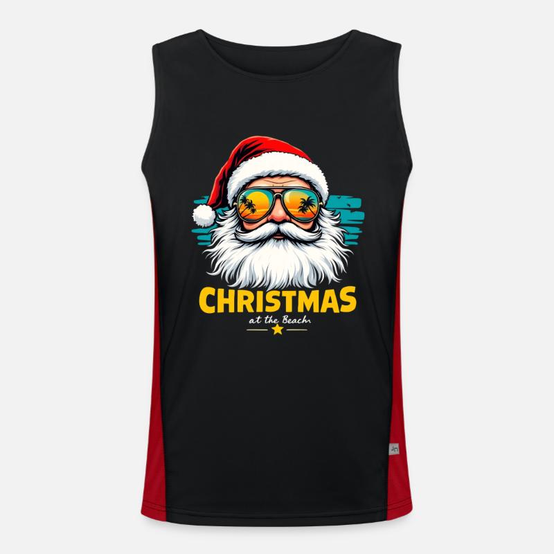 Weihnachten Am Strand Noël à la plage Débardeur respirant contrasté Homme 