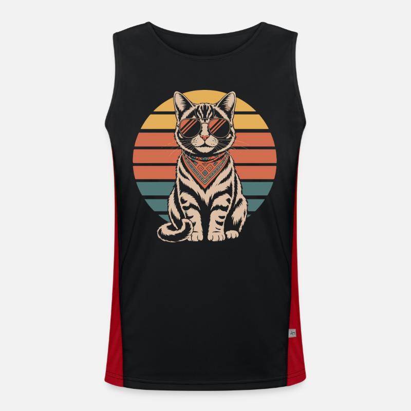 Chat coloré Débardeur respirant contrasté Homme 