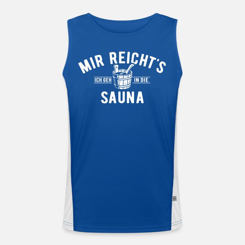 I've had enough, I'm going to the sauna - saying Men's Functional Contrast Tank Top 