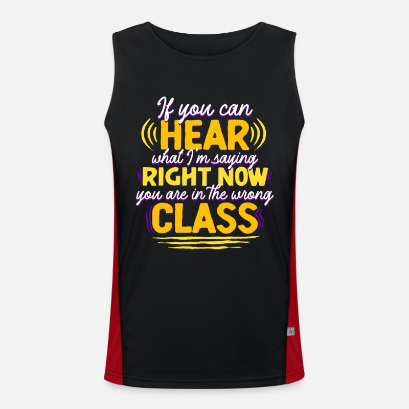 ASL Sign Language Interpreter Men's Functional Contrast Tank Top 