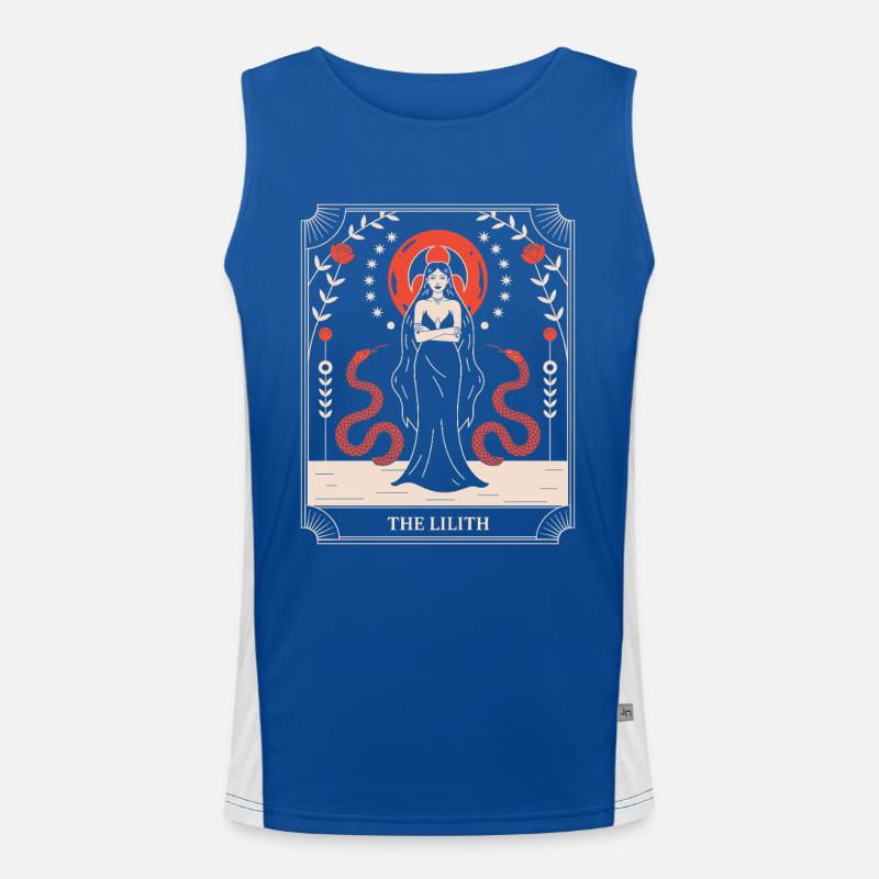 Lilith: Serpentenkraft im Rahmen Funktionelles Kontrast-Tank Top für Männer 