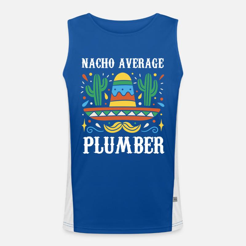 Nacho Average Plumber Men's Functional Contrast Tank Top 