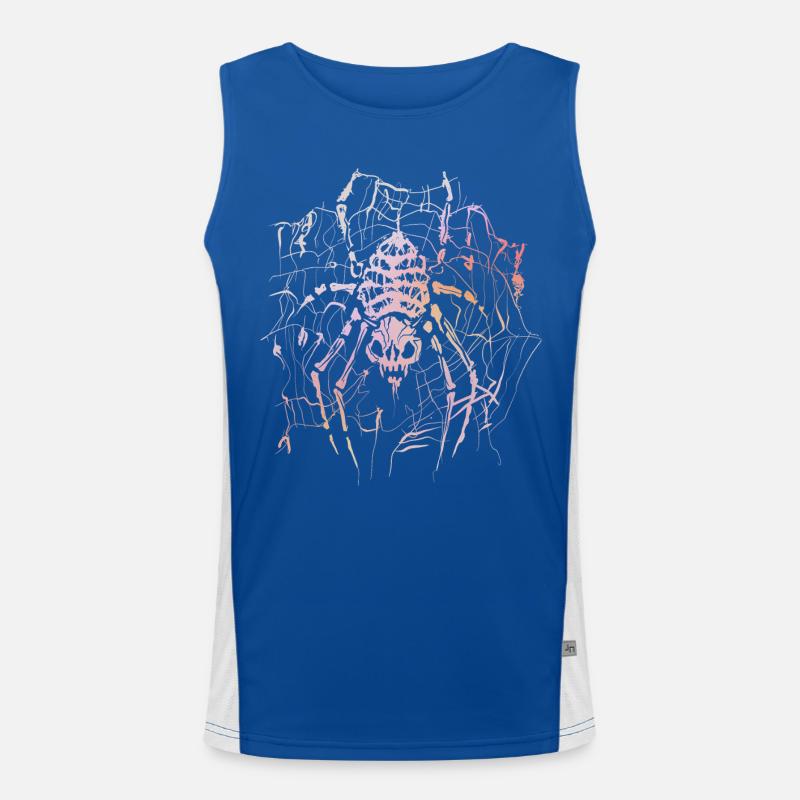 Skeleton Spider Men's Functional Contrast Tank Top 