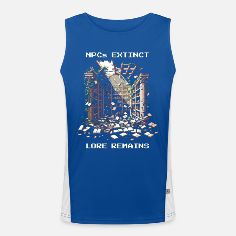 NPCs gone, lore stays | Post-apocalyptic Men's Functional Contrast Tank Top 