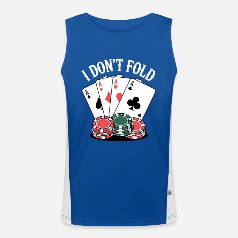 Fold Poker Karten Funktionelles Kontrast-Tank Top für Männer 