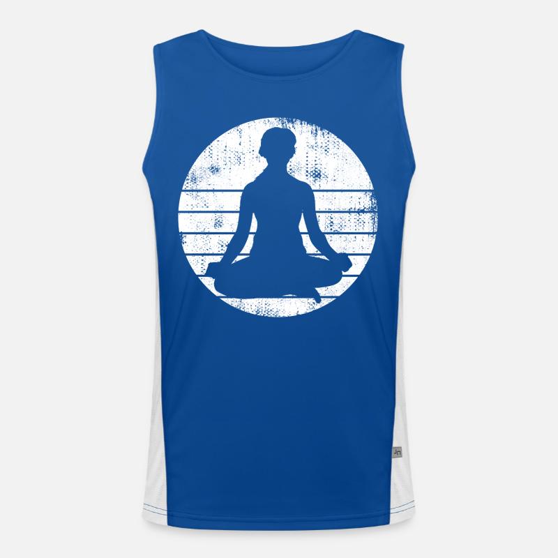 Yogi Sketch Funktionelles Kontrast-Tank Top für Männer 