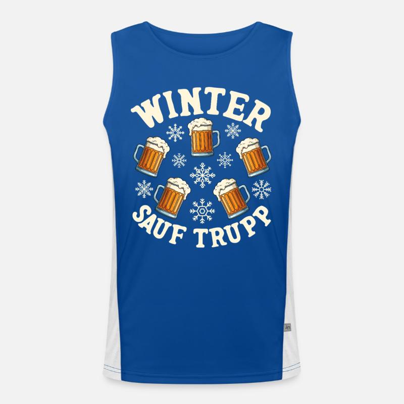 Winter Booze Squad Men's Functional Contrast Tank Top 