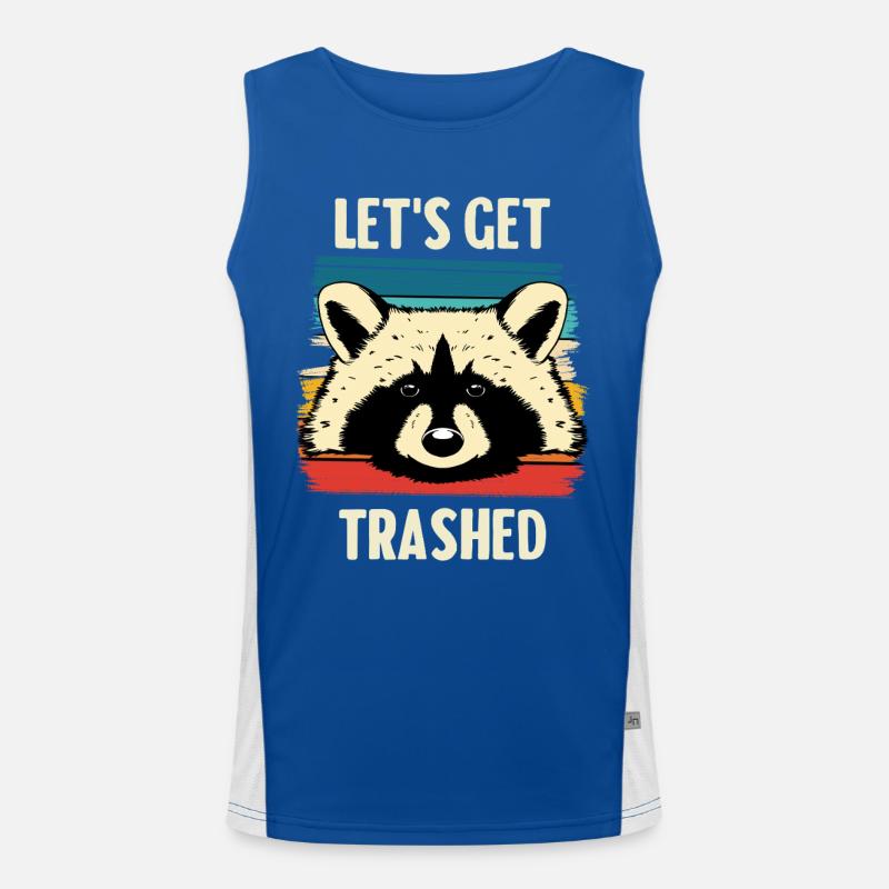 Rayures rétro raton laveur - Let’s Get Trashed Débardeur respirant contrasté Homme 