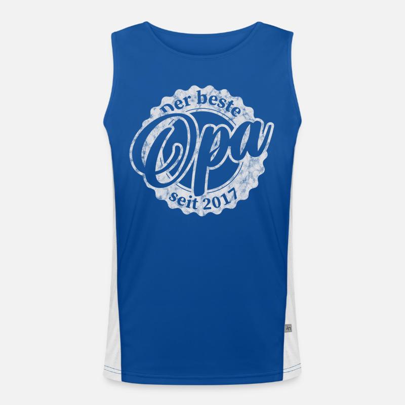 Der Beste Opa seit 2017 Funktionelles Kontrast-Tank Top für Männer 