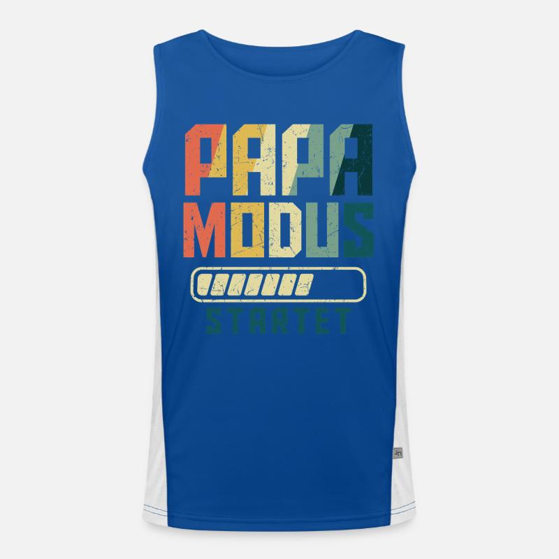 Werdender PAPA MODUS STARTET Lustiges Funktionelles Kontrast-Tank Top für Männer 