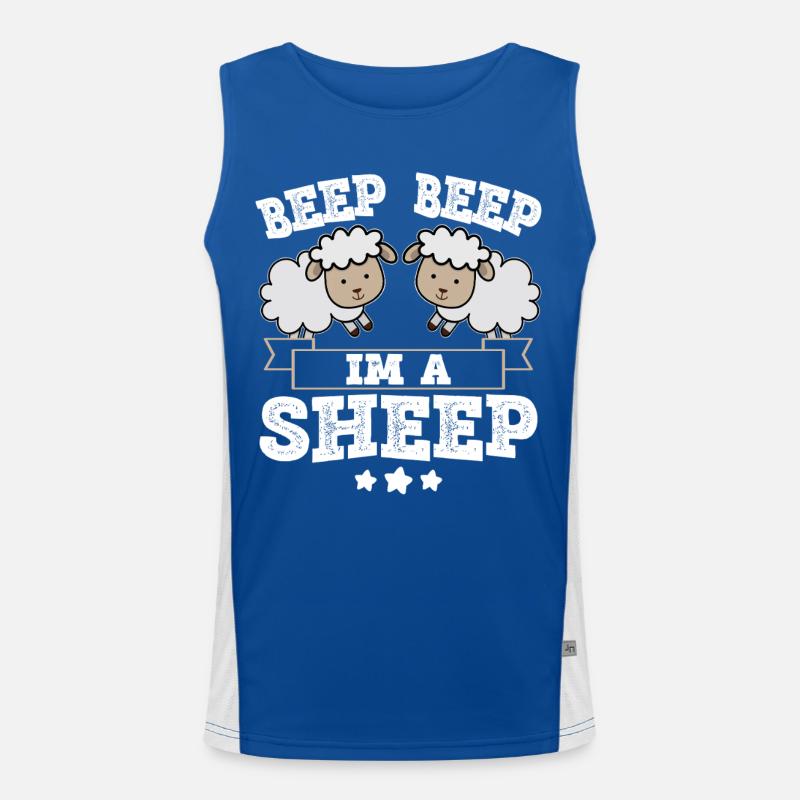 Beep Beep In A Sheep Men's Functional Contrast Tank Top 