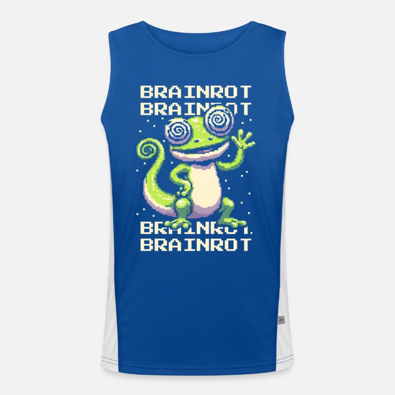 Brainrot | Meme Humor & Internetkultur Funktionelles Kontrast-Tank Top für Männer 