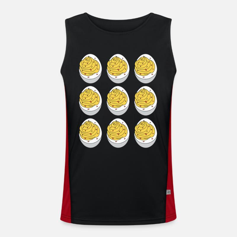 Gefüllte Eier Funktionelles Kontrast-Tank Top für Männer 